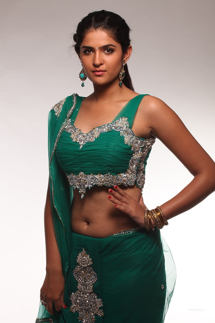 HD wallpaper: actress, deeksha, indian, navel, saree, seth | Wallpaper Flare