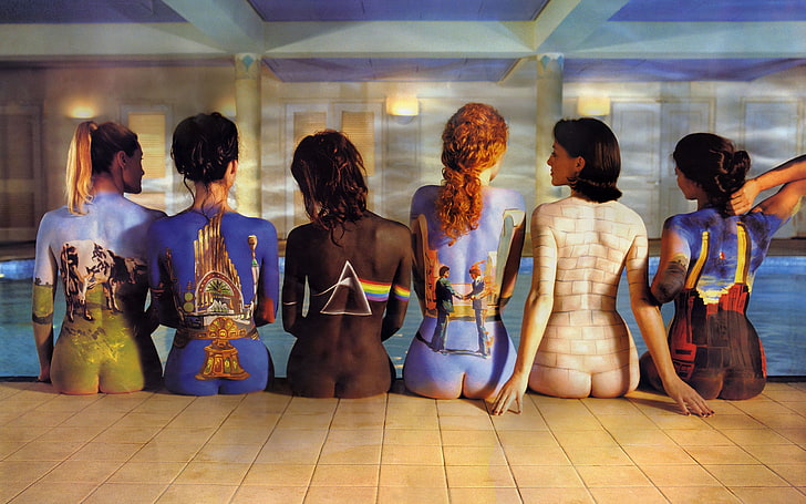 music pink floyd indoors bodypainting music bands album covers swimming pools bands 70s 2560x160 Entertainment Music HD Art HD wallpaper