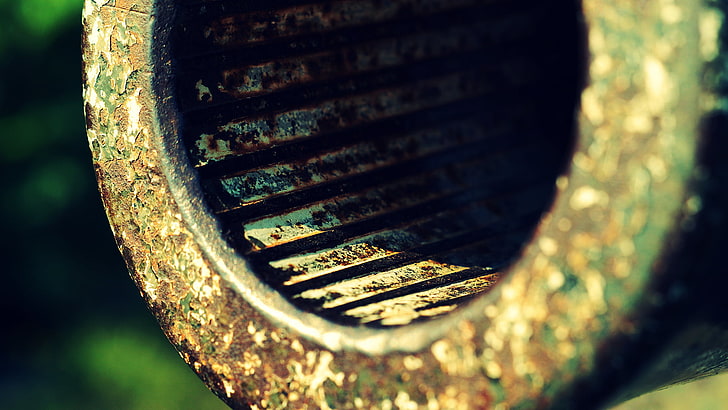 brass-colored tube, cannons, filter, old, metal, weapon, rusty, HD wallpaper