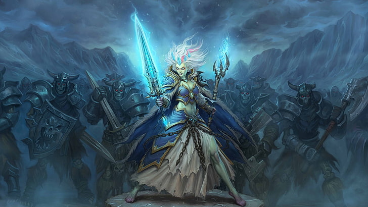 Hd Wallpaper Hearthstone Heroes Of Warcraft Cards Artwork Knights Of The Frozen Throne Wallpaper Flare