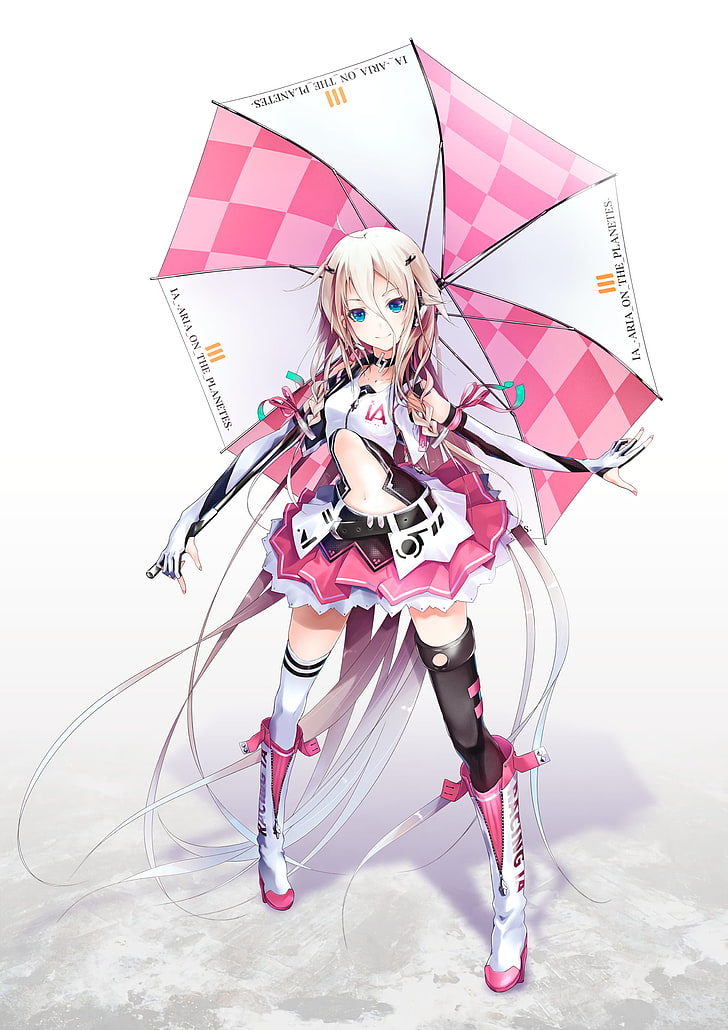 anime girl and umbrella, anime girls, Vocaloid, IA (Vocaloid)