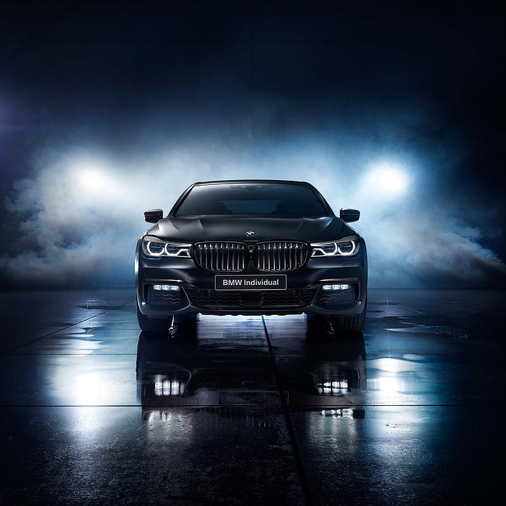 4K, BMW 7 Series, 2017, Black Ice Edition, mode of transportation, HD wallpaper