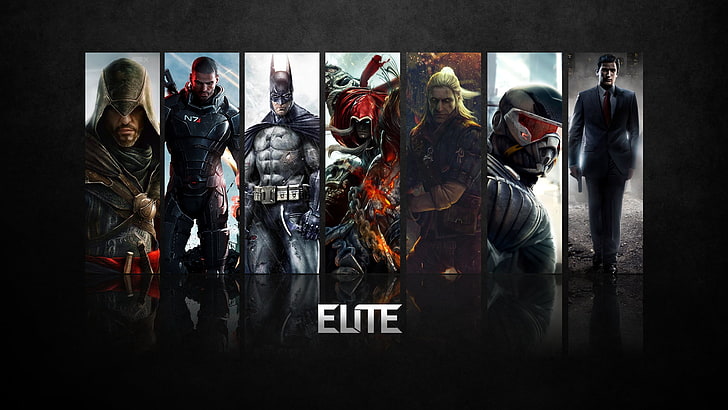 Elite illustration, Batman, Mass Effect, Assassin's Creed: Revelations, HD wallpaper