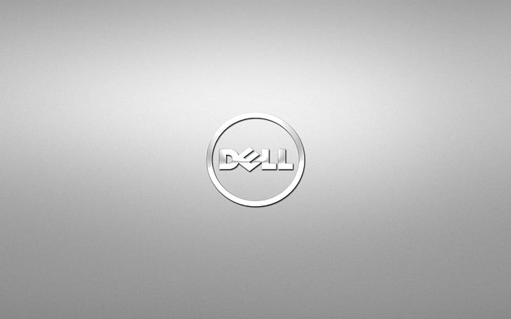 Dell, logo, digital art, minimalism, simple background