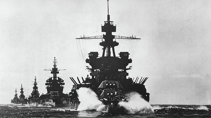 four navy ships, military, Dreadnought, World War II, United States Navy