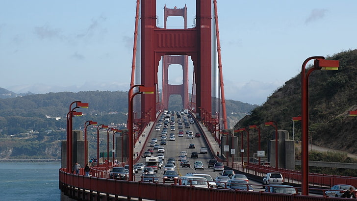 Golden Gate Bridge, San Francisco, urban life, transportation, HD wallpaper