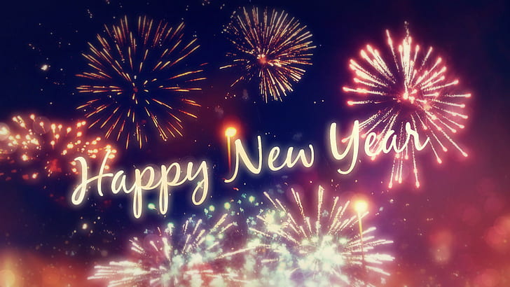 HD wallpaper: happy new year text illustration, holiday, fireworks ... New Years Fireworks Wallpaper 2015