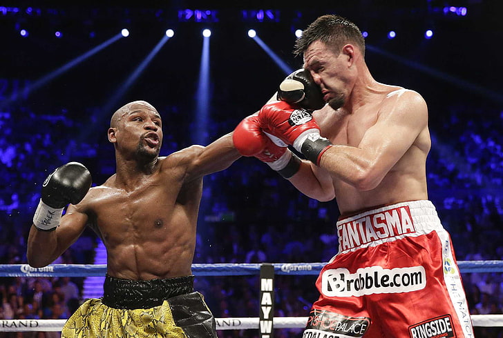 battle, Boxing, gloves, the ring, robert guerrero, floyd mayweather