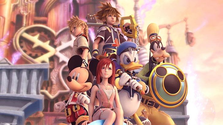 An image of the cast in Kingdom Hearts