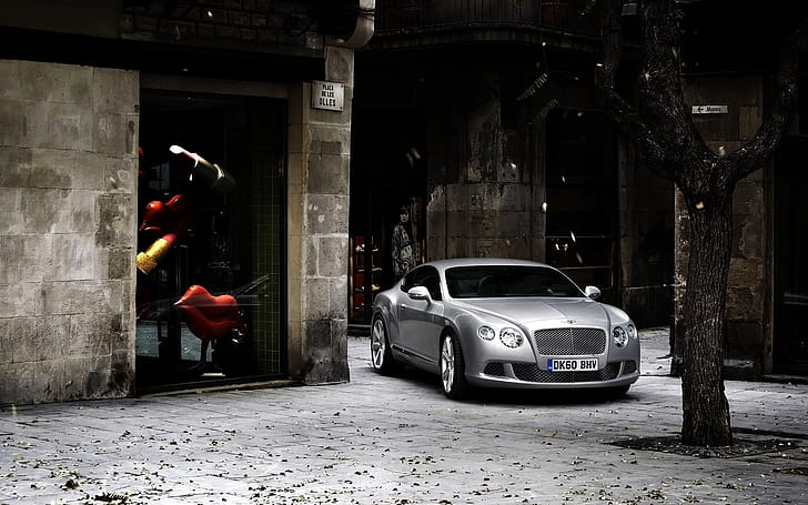 Bentley Continental GT 2011, gray coupe, HD wallpaper