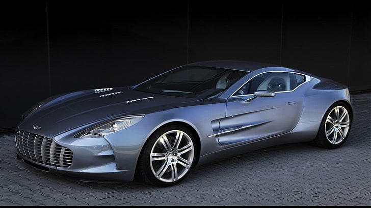 grey sports car, Aston Martin, vehicle, motor vehicle, transportation, HD wallpaper