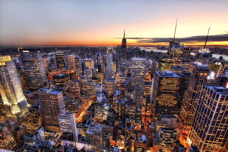 cityscape, New York City, USA, Empire State Building, architecture, HD wallpaper