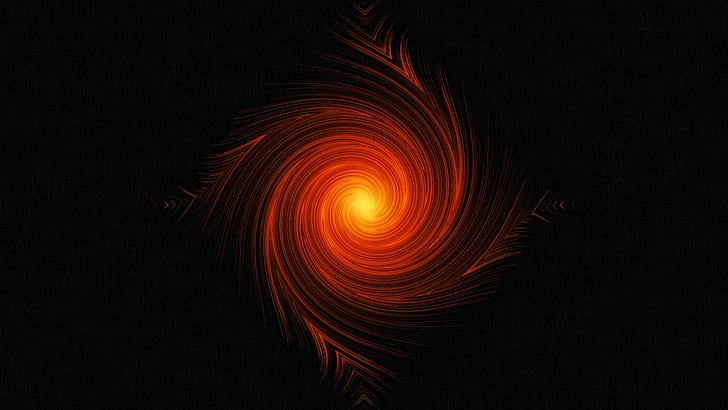 abstract twist glowing orange, HD wallpaper