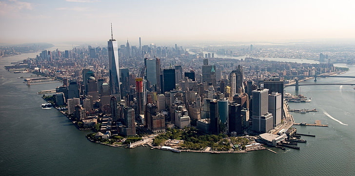 Cityscape, Manhattan, New York City, One World Trade Center, HD wallpaper