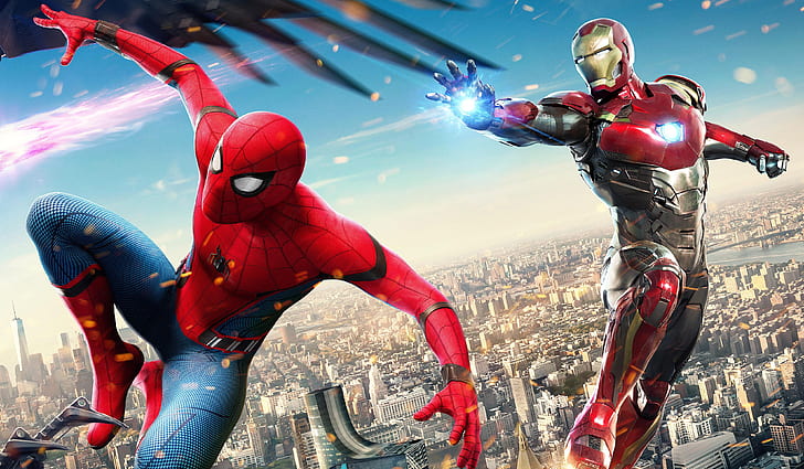 spiderman homecoming, iron man, 2017 movies, hd, super heroes, HD wallpaper