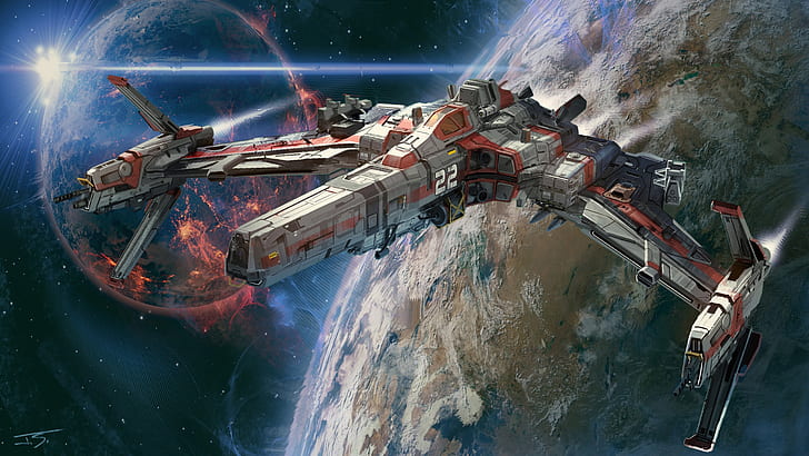 Spaceships Sci Fi, Art, Beautiful Pictures Jude Smith Desktop Wallpaper Hd 2560×1440, HD wallpaper