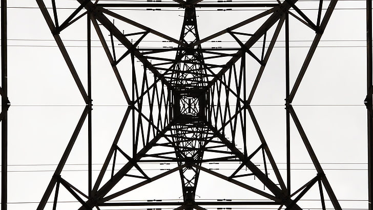 black metal framed wall decor, power lines, built structure, architecture