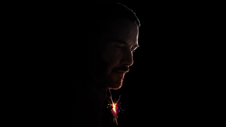 silhouette of man digital wallpaper, John Wick: Chapter 2, Keanu Reeves, HD wallpaper