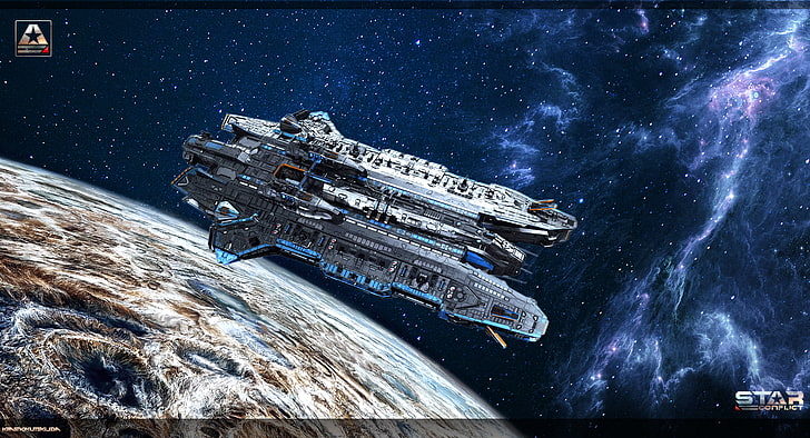 conflict, games, sci fi, ships, space, spaceship, star, HD wallpaper