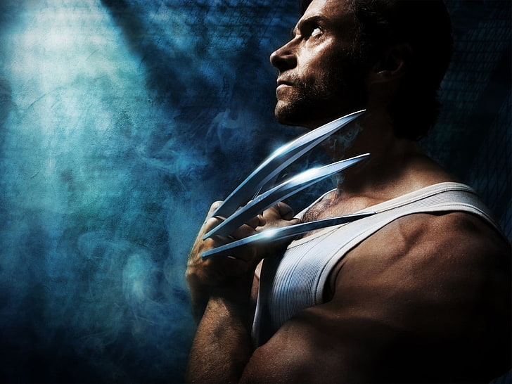 X-Men, X-Men Origins: Wolverine, one person, side view, studio shot