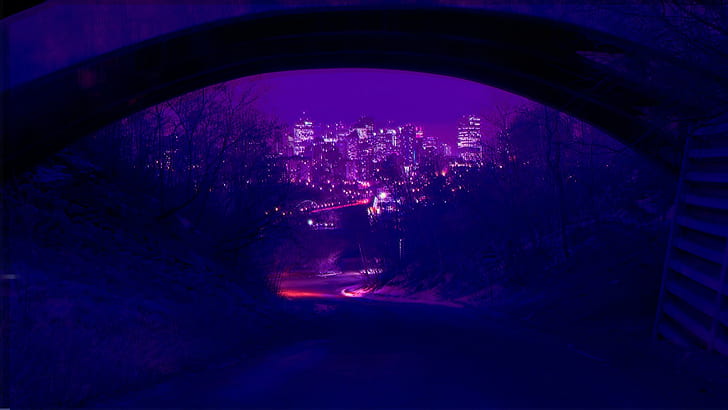 Download free Neon Purple Aesthetic Wallpaper 