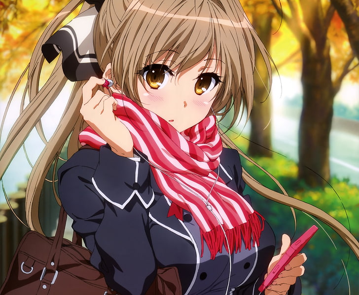 brown-haired female anime character digital wallpaper, amagi brilliant park