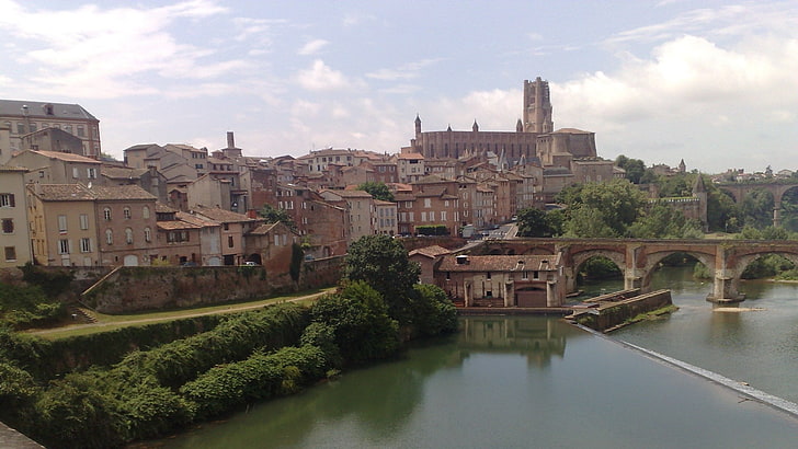 albi cathedral, architecture, built structure, building exterior, HD wallpaper
