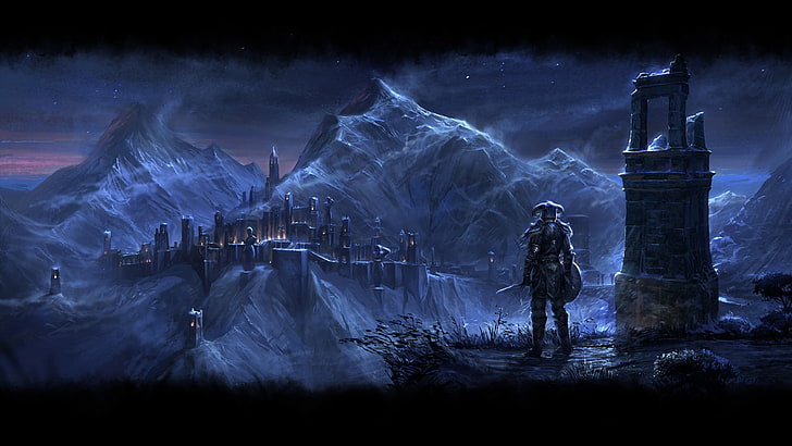 HD wallpaper: Fantasy Art, MMORPG, The Elder Scrolls Online, video phù hợp cho những người yêu thích thế giới game. Những hình ảnh đẹp mắt cùng các nhân vật quen thuộc sẽ khiến bạn bị lôi cuốn vào thế giới của game The Elder Scrolls Online. 