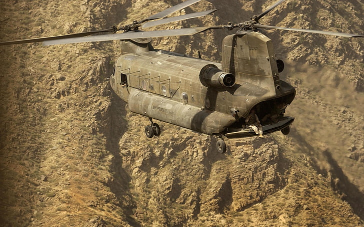 helicopters, army, Boeing CH-47 Chinook, military aircraft, HD wallpaper