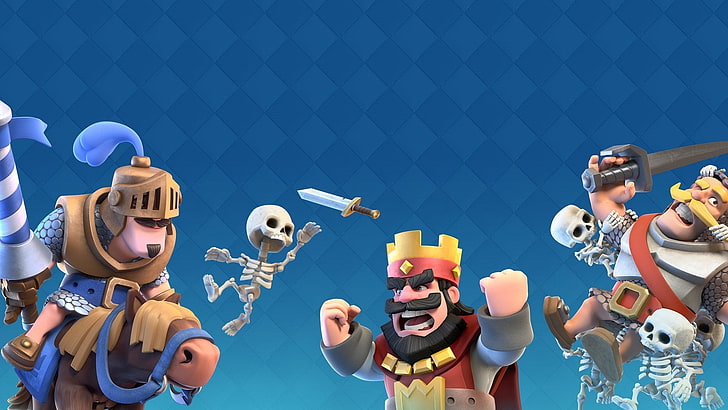 Video Game, Clash Royale, group of people, men, blue, togetherness, HD wallpaper
