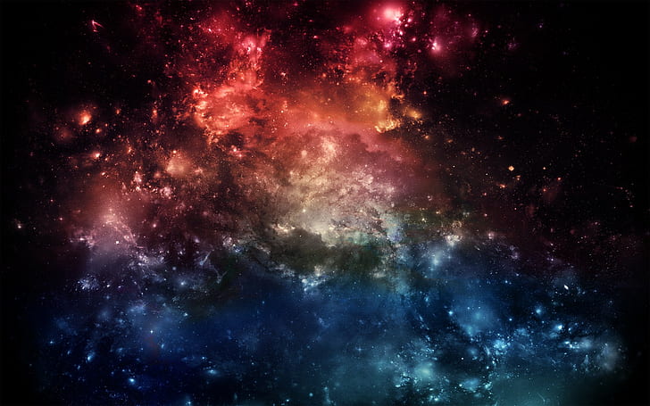 red and blue galaxy wallpaper, universe, astronomy, nebula, star - Space, HD wallpaper