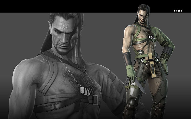 Metal Gear Solid 4 - Vamp, game poster, Games, studio shot, representation, HD wallpaper
