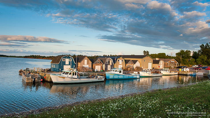 Stanley Bridge Harbor, Prince Edward Island, North America, HD wallpaper