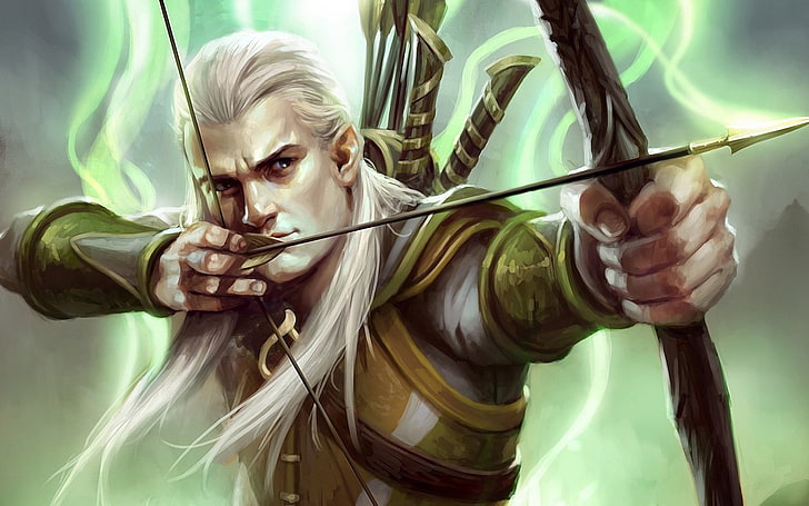 Legolas from Lord of the Rings, elf, bow, the Lord of the rings, HD wallpaper
