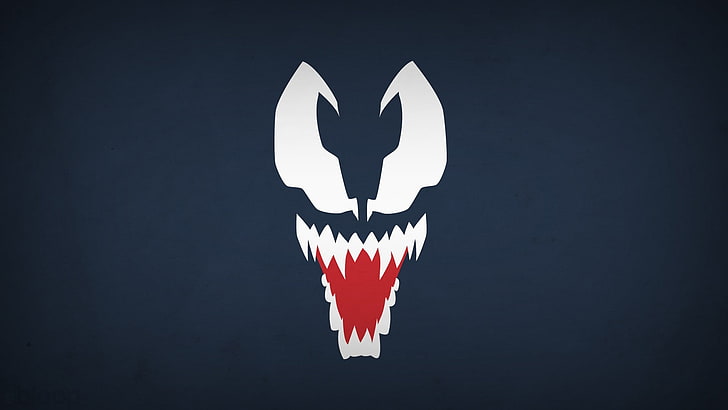 Venom illustration, Marvel Comics, Spider-Man, villain, minimalism