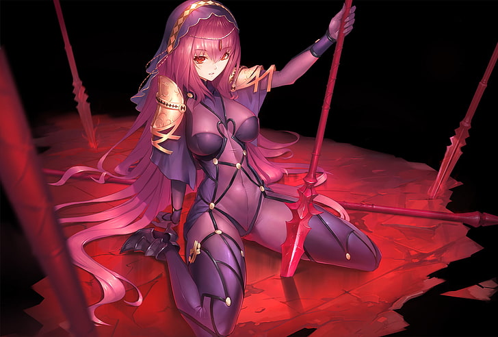 untitled, Fate/Grand Order, Scathach ( Fate/Grand Order ), headdress, HD wallpaper