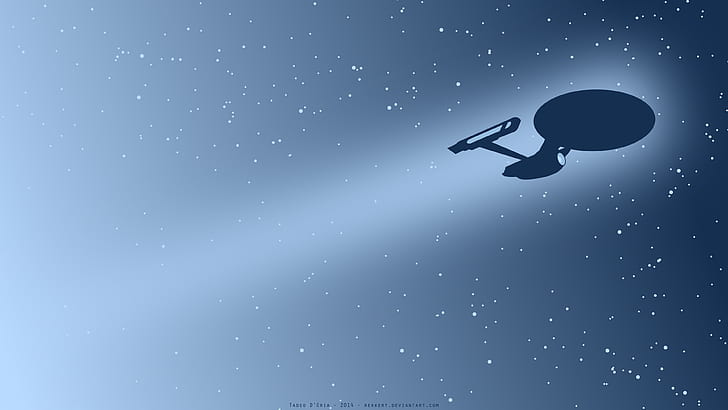 artwork, Star Trek, minimalism, USS Enterprise (spaceship)