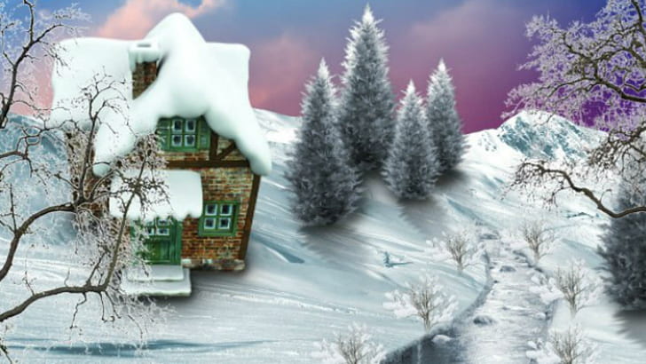 ~*~ Winter Wonderland ~*~, snow, mountain, winter-wonderland, HD wallpaper