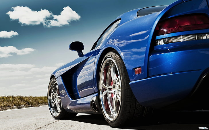 HD wallpaper: blue sports card, Dodge Viper, blue cars, mode of  transportation | Wallpaper Flare