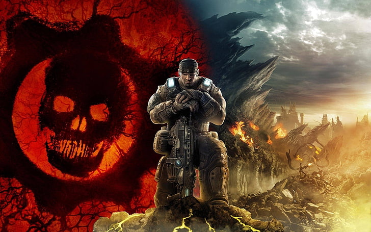 HD wallpaper: Gears Of War, Gears Of War 3, skull, video games, one person  | Wallpaper Flare