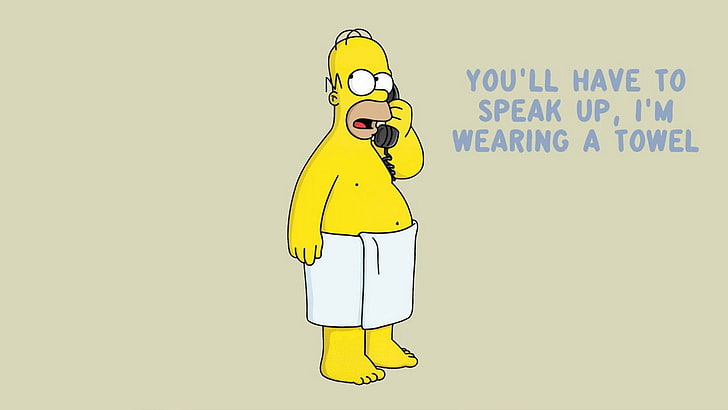 funny homer simpson towel the simpsons 1920x1080  Entertainment Funny HD Art