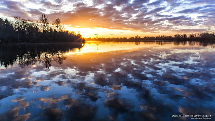 Bray Lake, Maidenhead, Berkshire, England, Sunrises/Sunsets, HD wallpaper