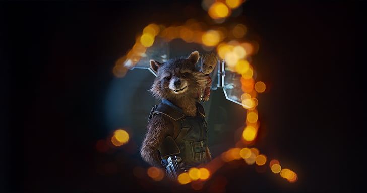 Guardians of the Galaxy Volume 2's Rocket, Rocket Raccoon, Baby Groot