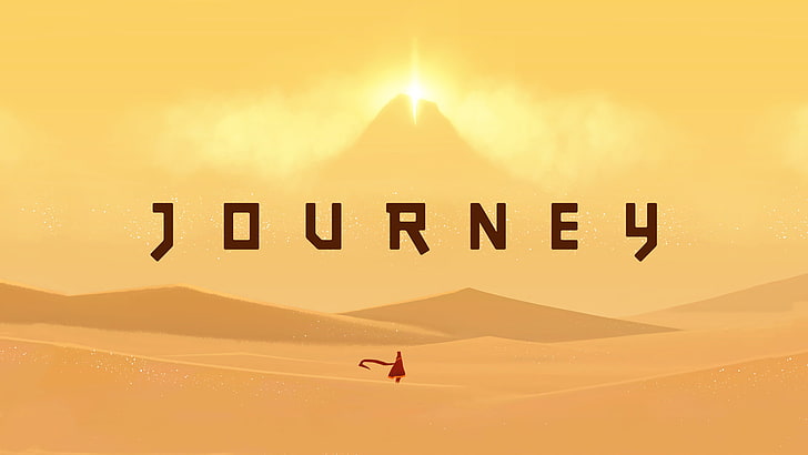 Journey (game), video games, one person, sky, nature, landscape