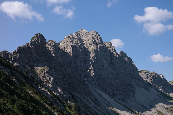 allgu alps, cross, mountain, summit cross, top of pools, sky, HD wallpaper