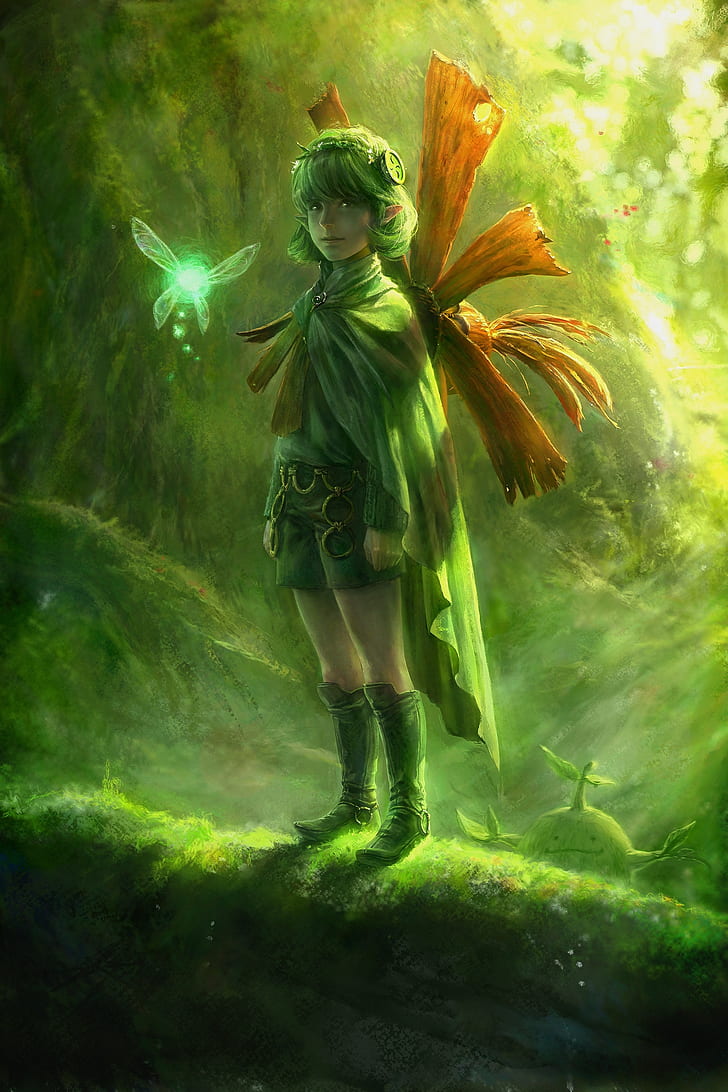 ocarina of time the legend of zelda elves artwork saria 2000x3000  Video Games Zelda HD Art