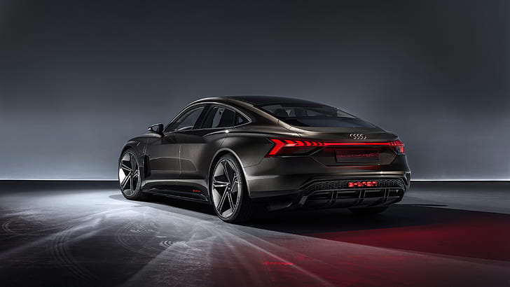 Concept, Audi, rear view, 2018, e-tron GT Concept, HD wallpaper