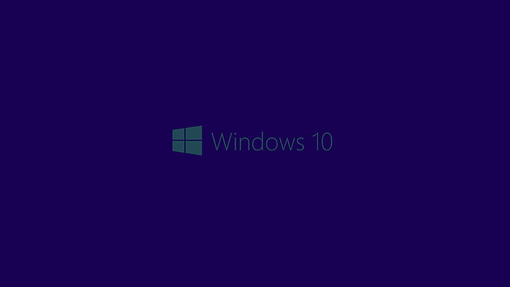 Windows 10 logo, blue, background, text, western script, copy space HD wallpaper
