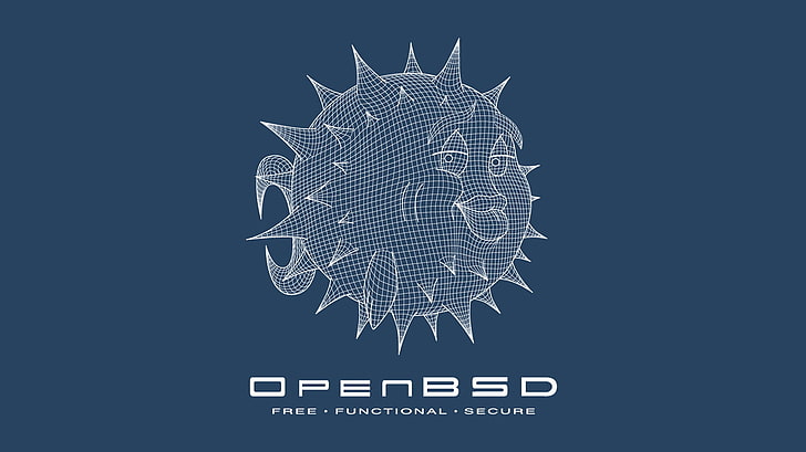 Open BSD logo, open source, OpenBSD, Unix, minimalism, simple background