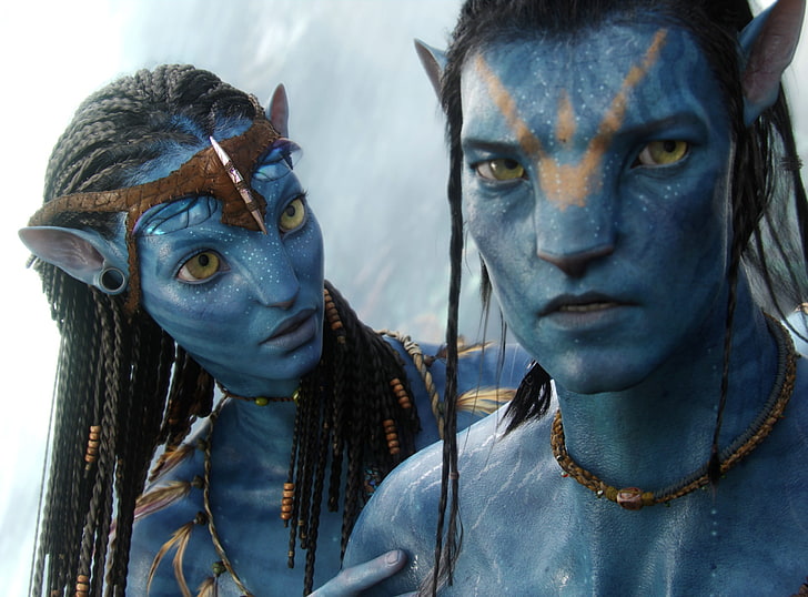 Avatar, Avatar movie cover, Movies, portrait, headshot, two people, HD wallpaper